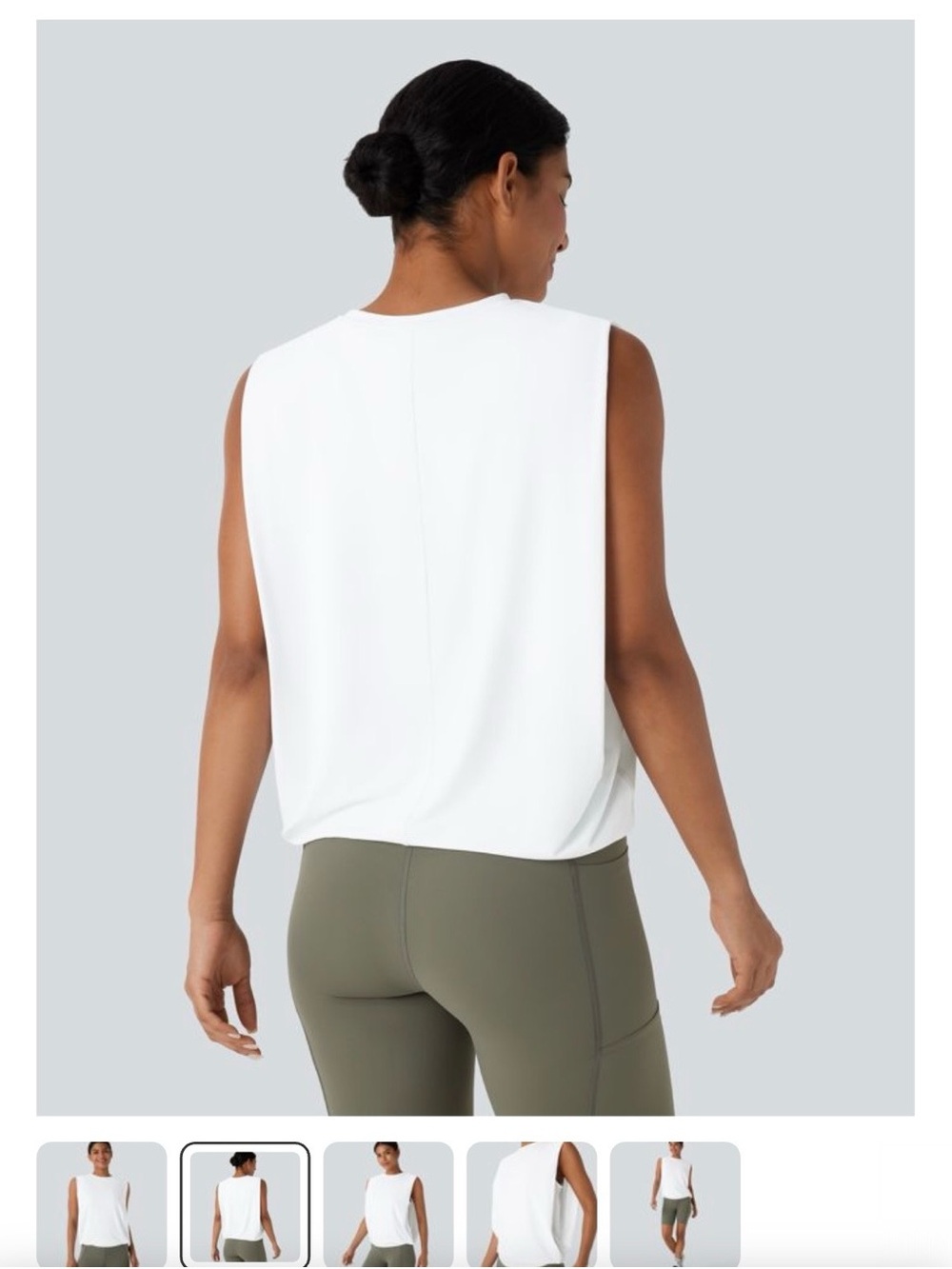 HALARA White Sleeveless Tank Top - Picture 2 of 3
